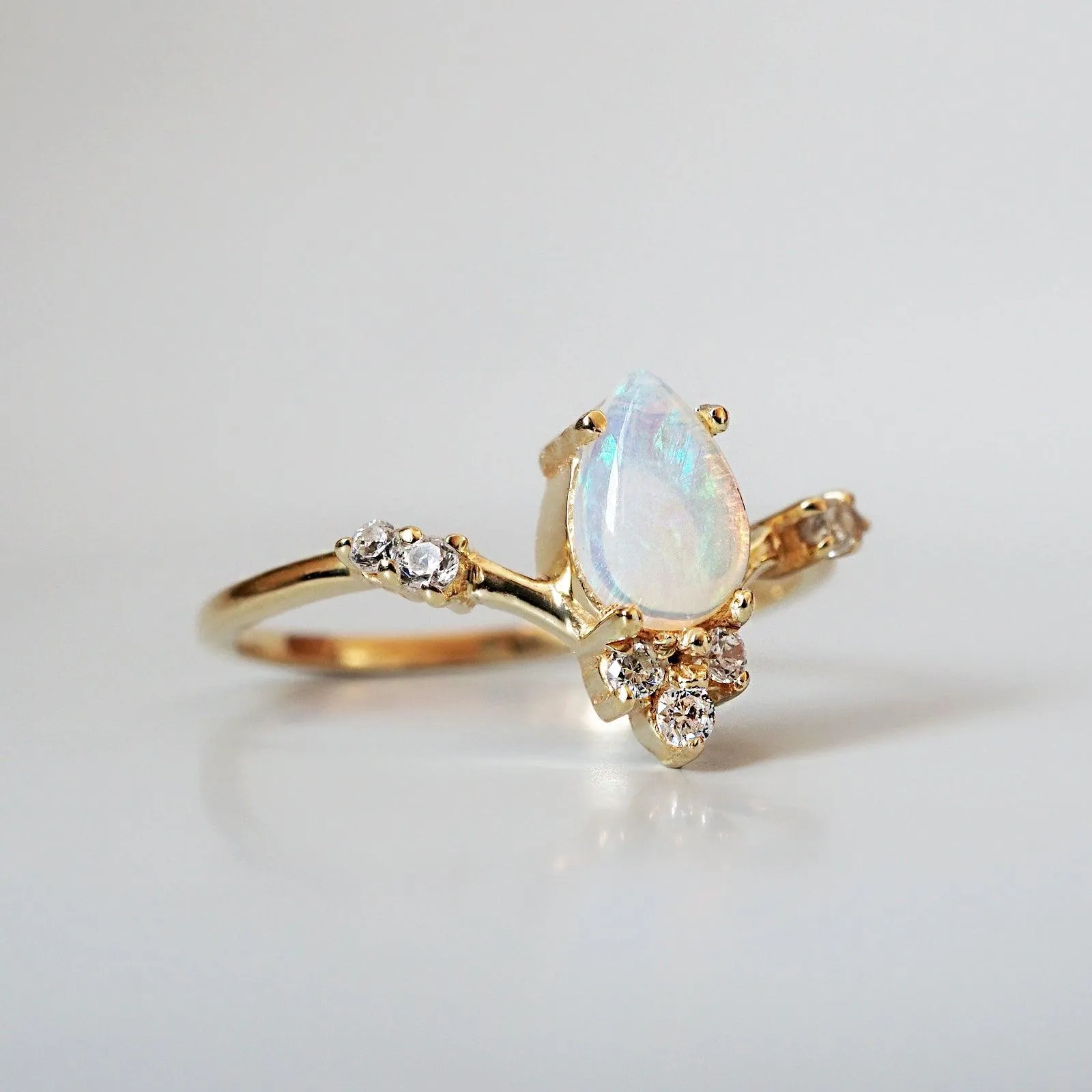 10K Opal Blossom Ring