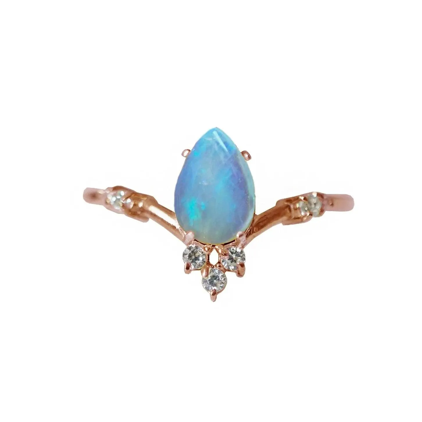 10K Opal Blossom Ring