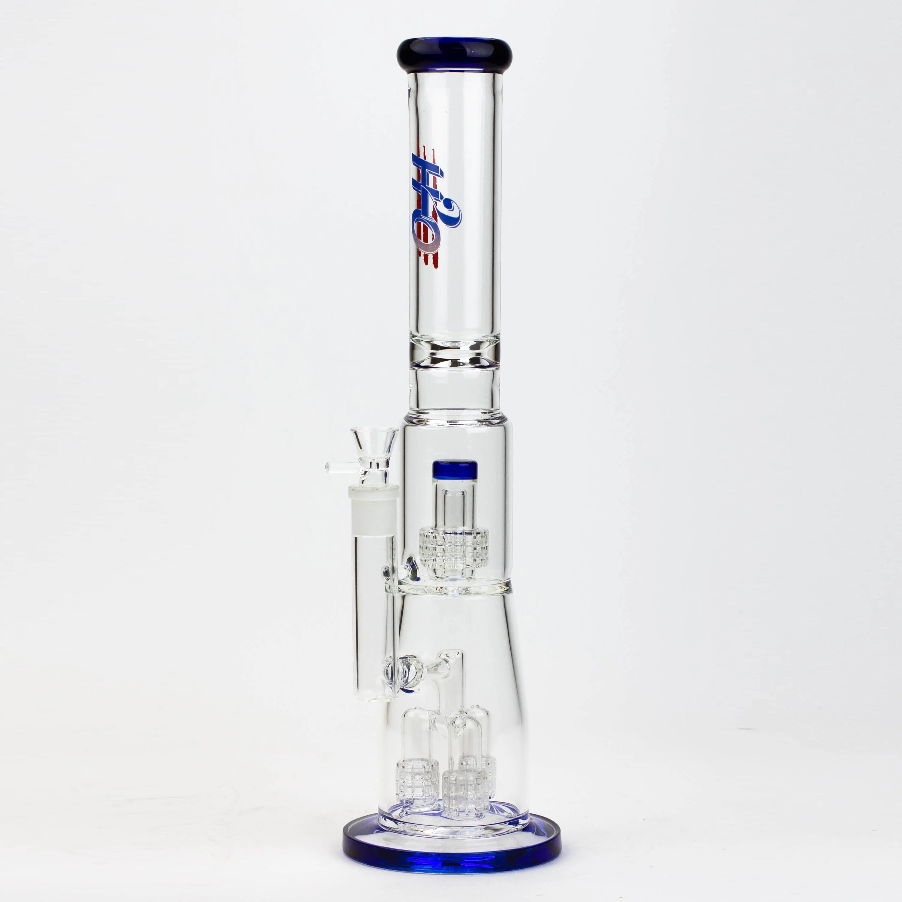 17.5" H2O Glass Water Bong with Showerhead Percolator