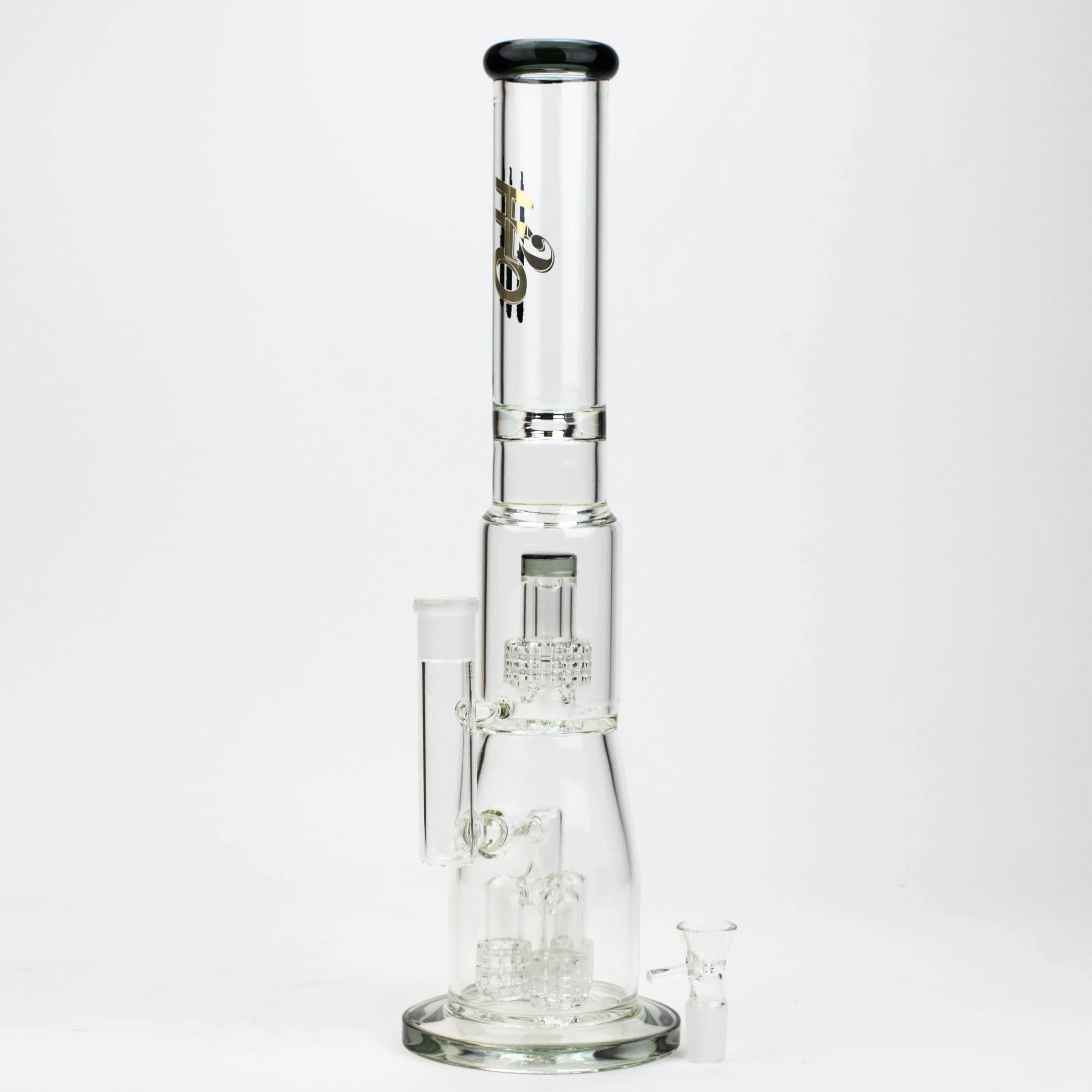 17.5" H2O Glass Water Bong with Showerhead Percolator