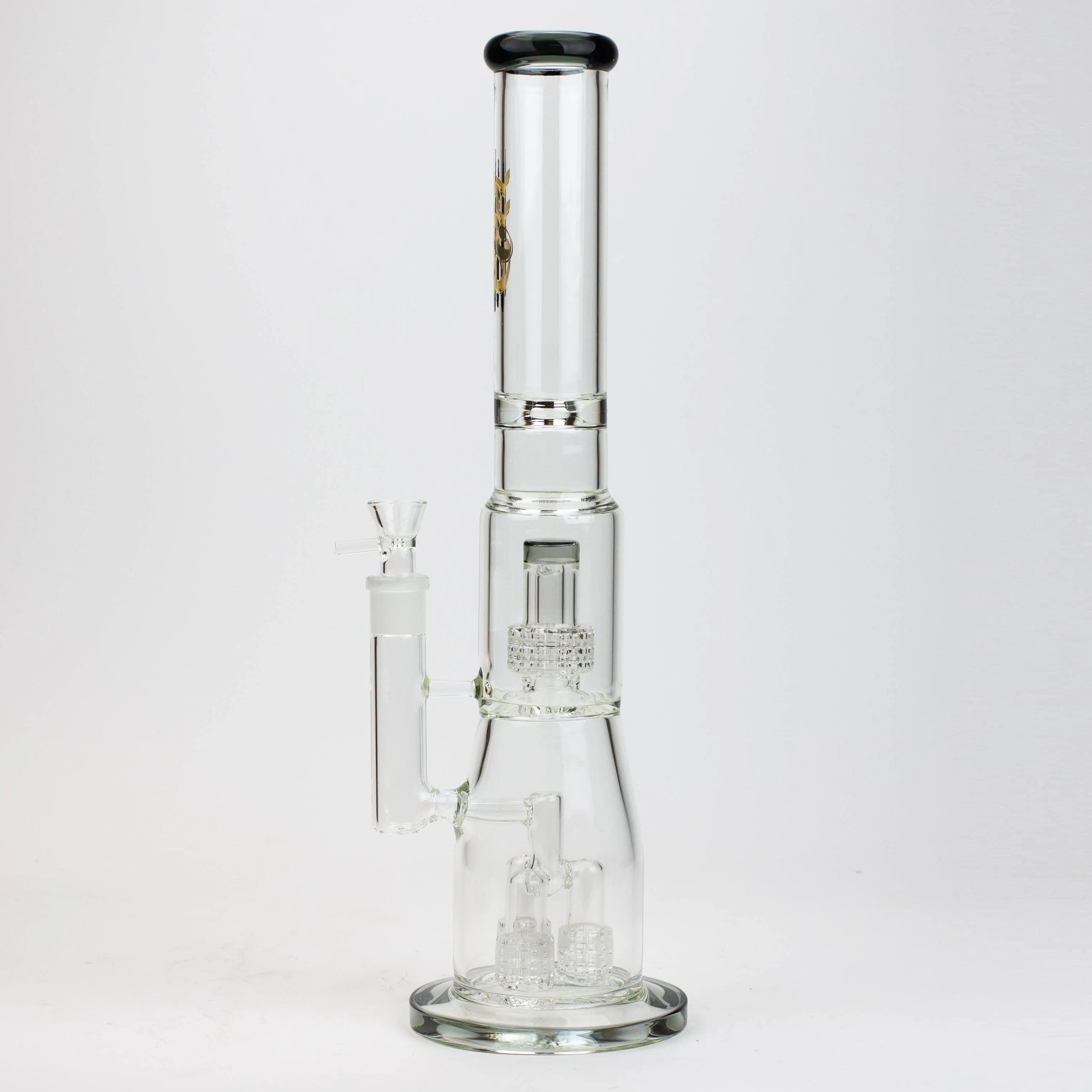 17.5" H2O Glass Water Bong with Showerhead Percolator