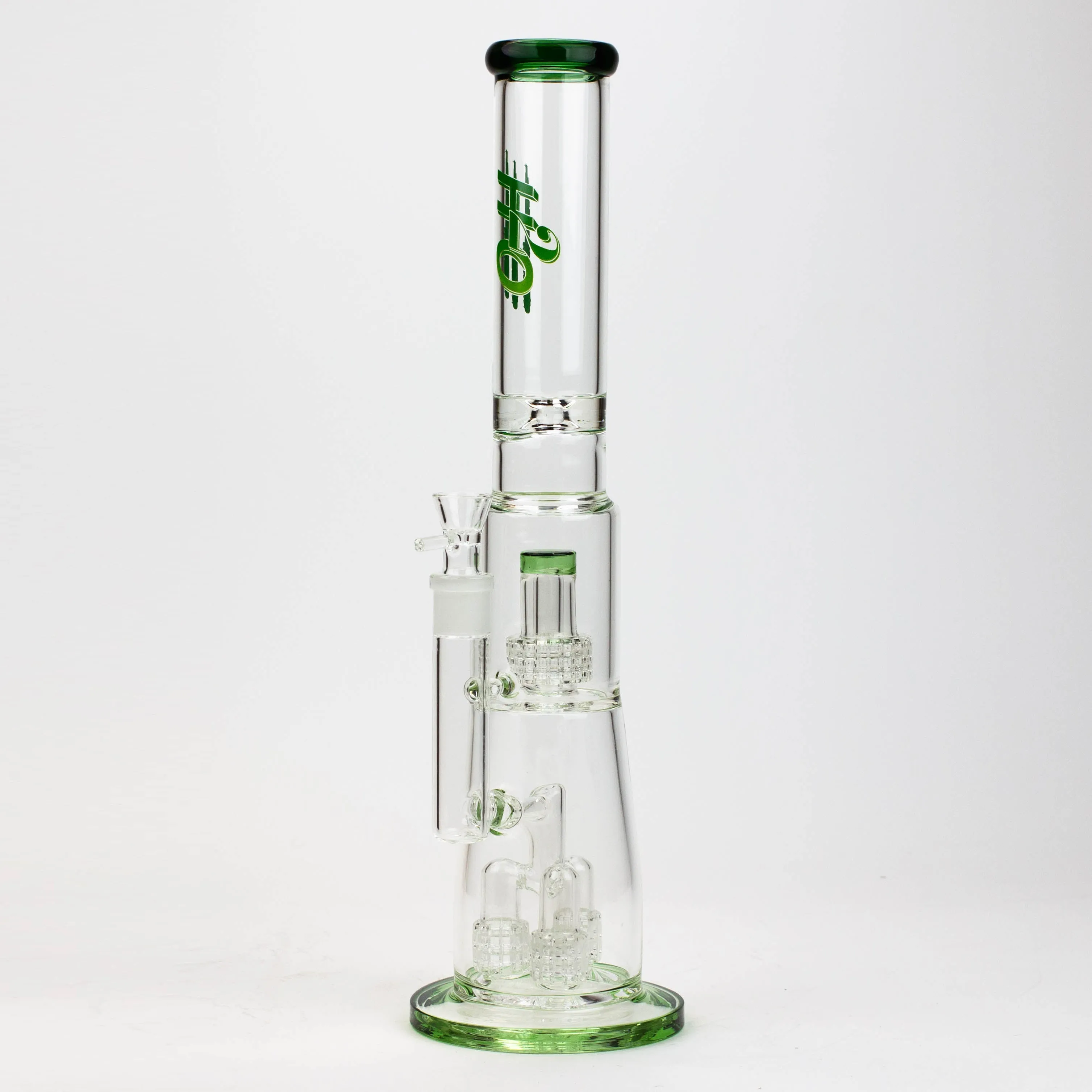 17.5" H2O Glass Water Bong with Showerhead Percolator