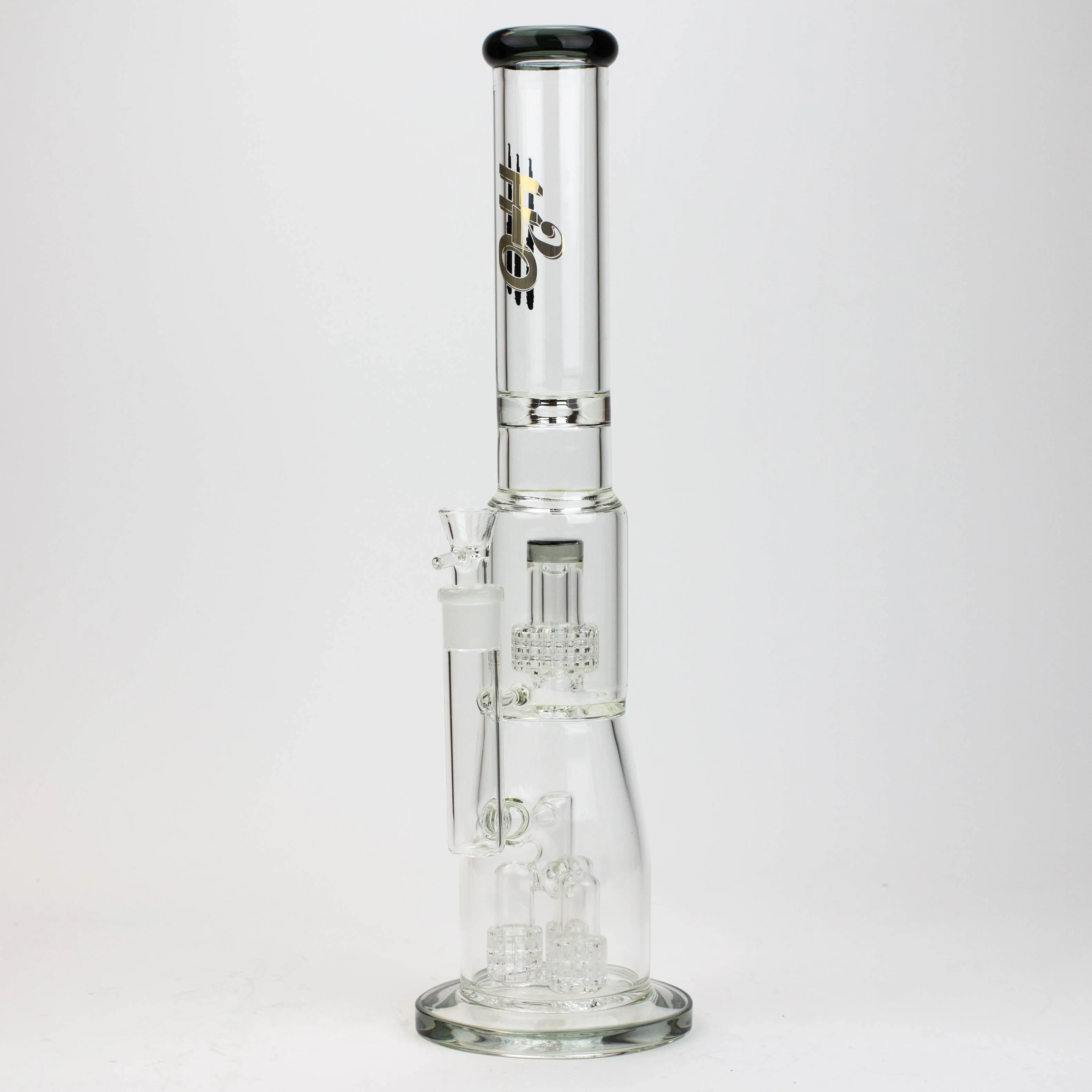 17.5" H2O Glass Water Bong with Showerhead Percolator