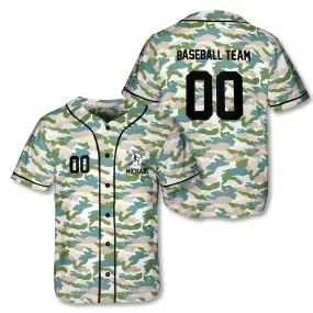 3D All Over Print Athlete Light Camo USA Custom Baseball Jersey, Baseball Jersey Shirt for Men