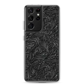 3D Black Ornament Pattern Samsung Case