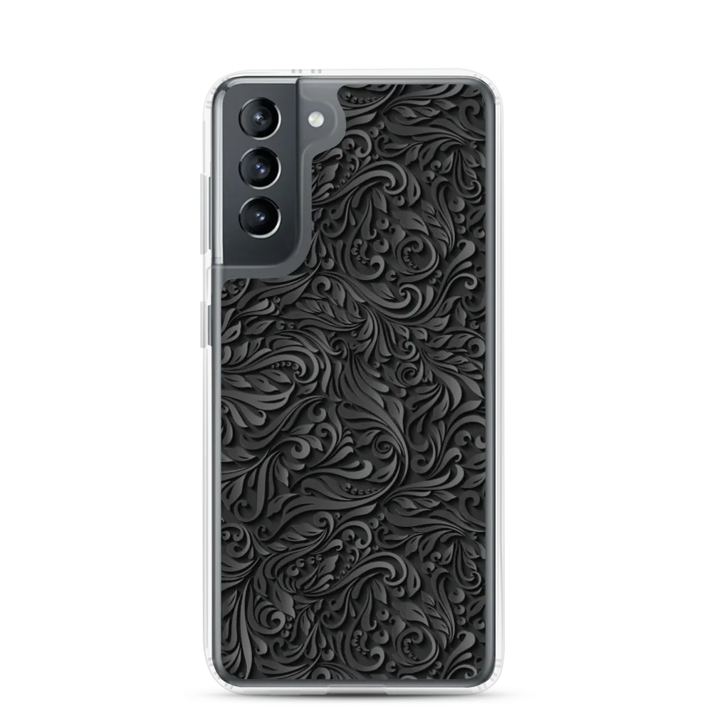 3D Black Ornament Pattern Samsung Case