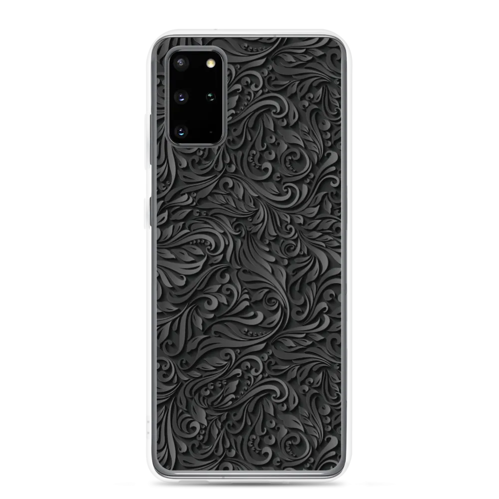 3D Black Ornament Pattern Samsung Case