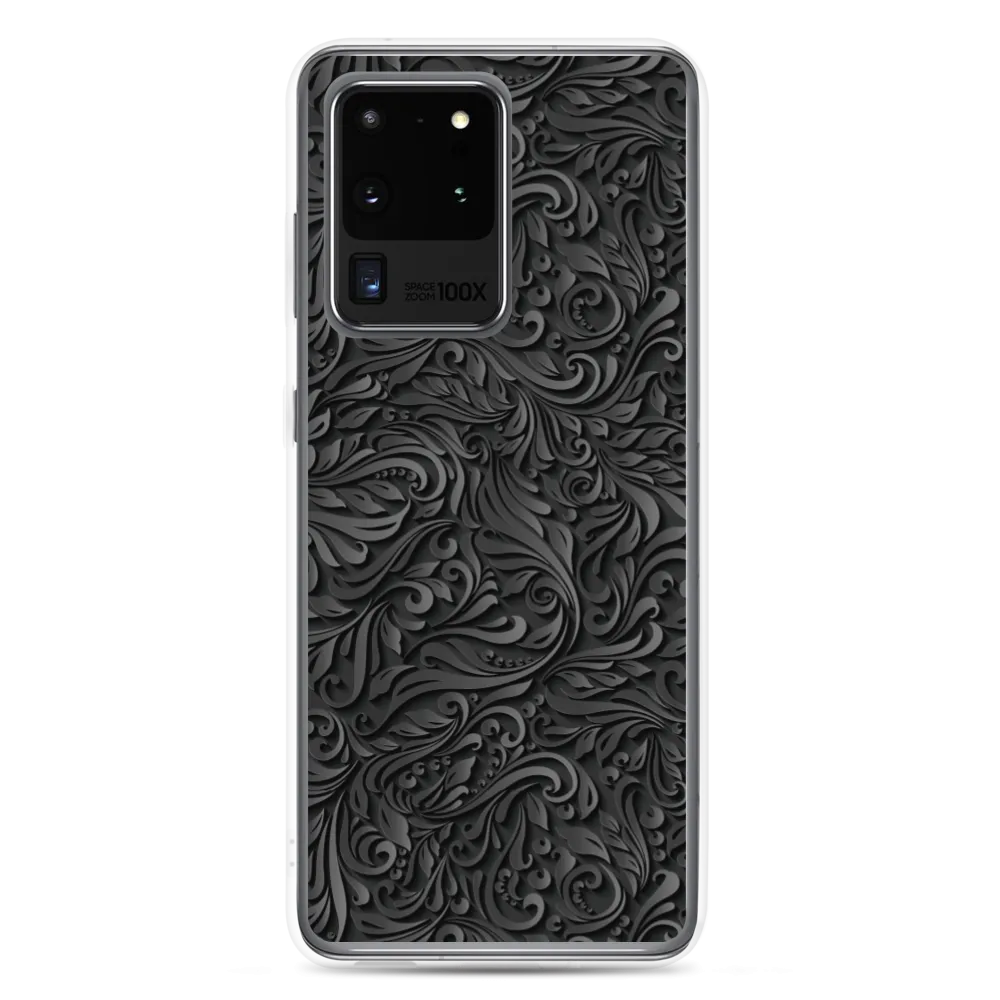 3D Black Ornament Pattern Samsung Case