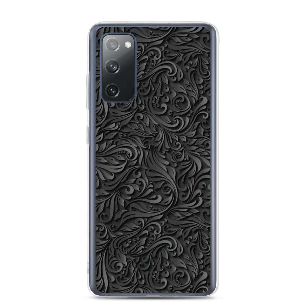 3D Black Ornament Pattern Samsung Case