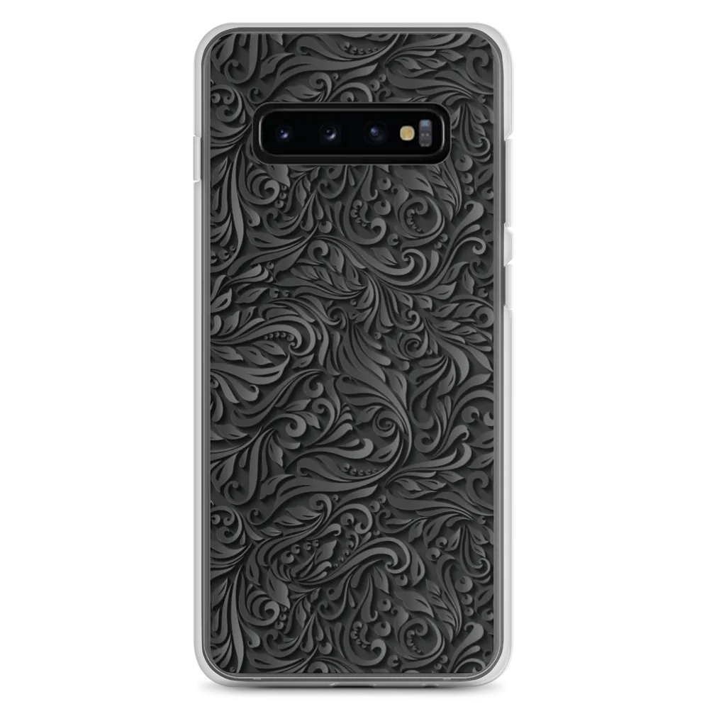 3D Black Ornament Pattern Samsung Case