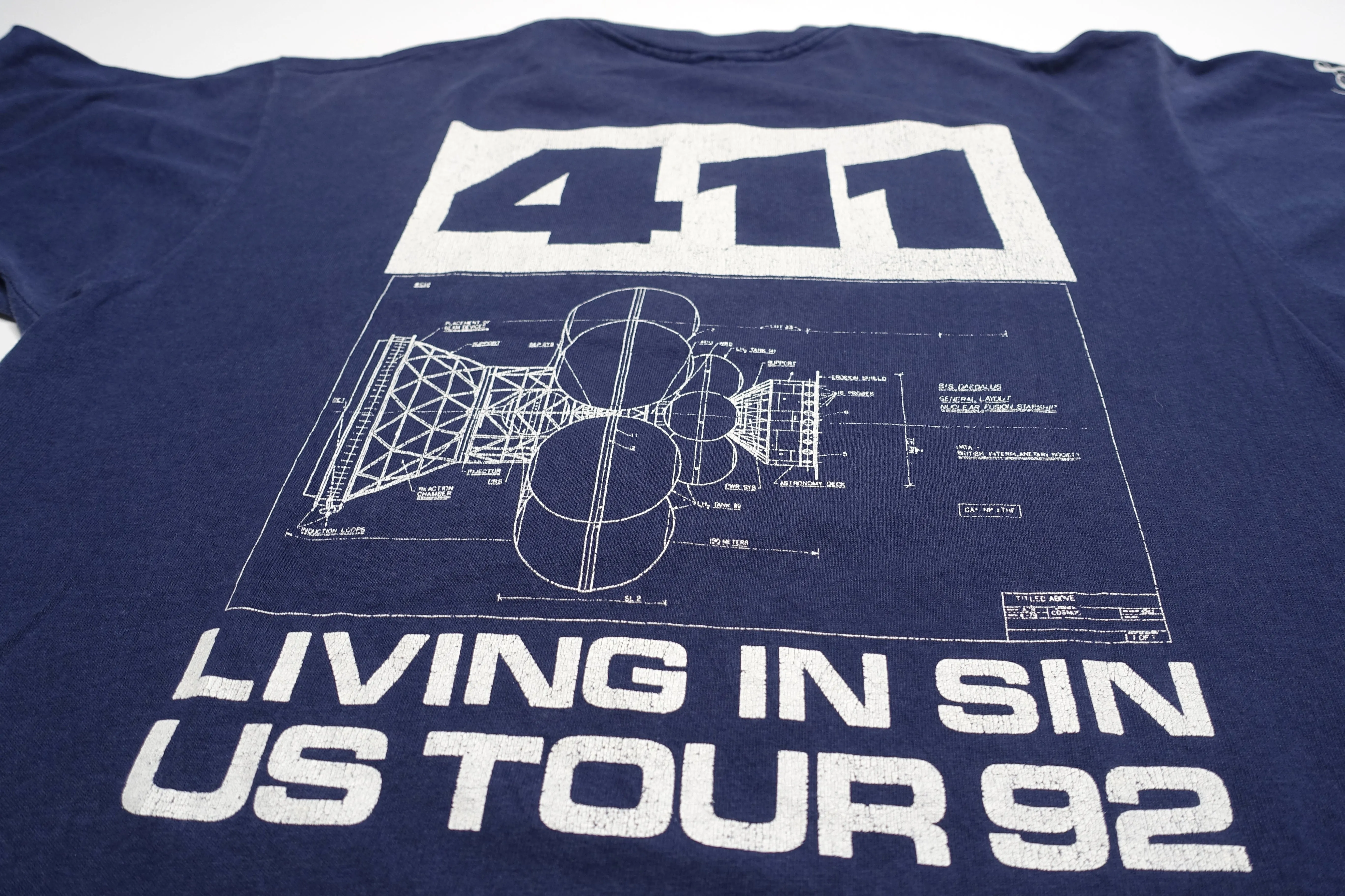 411 - Living In Sin US 1992 Tour Shirt Size Large