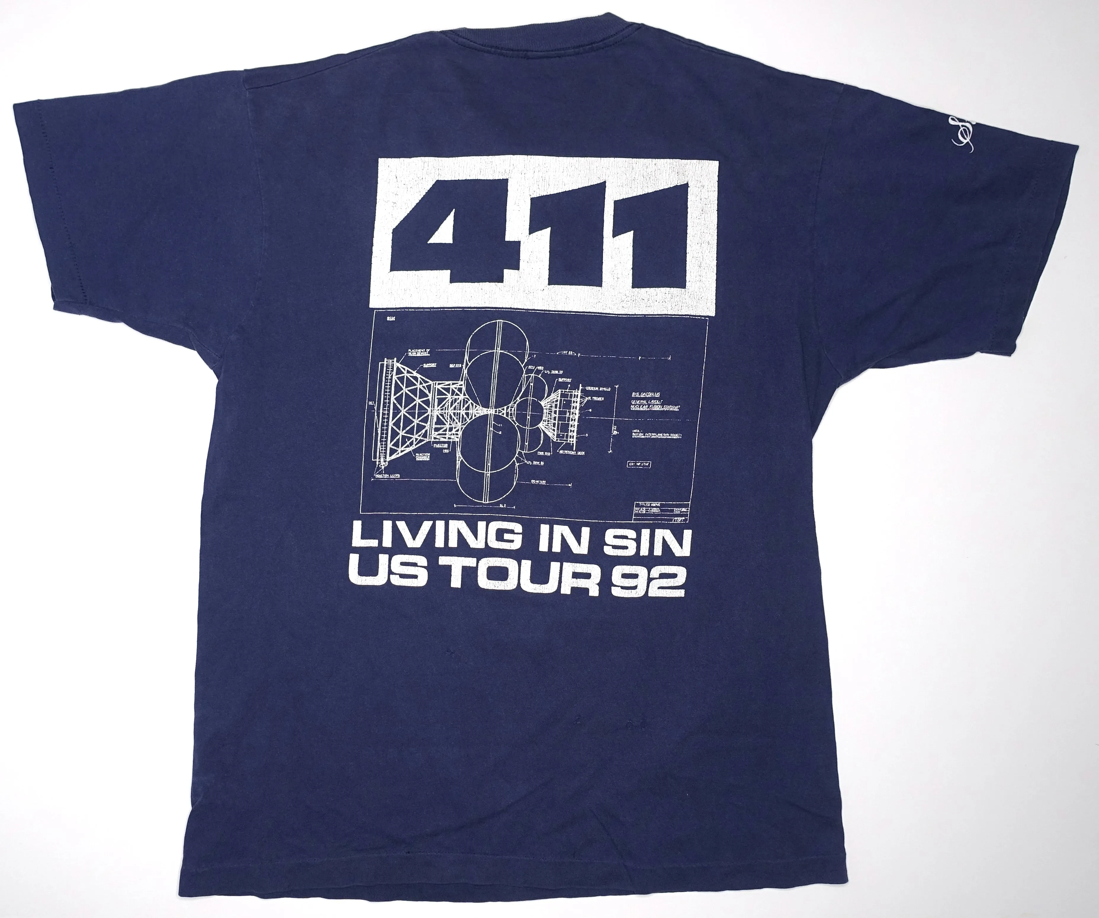 411 - Living In Sin US 1992 Tour Shirt Size Large