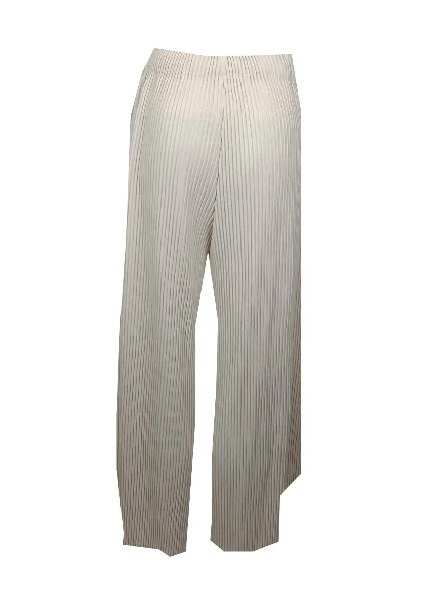 4230042 Wide Leg Pleats Pants *Cream  *Last Piece