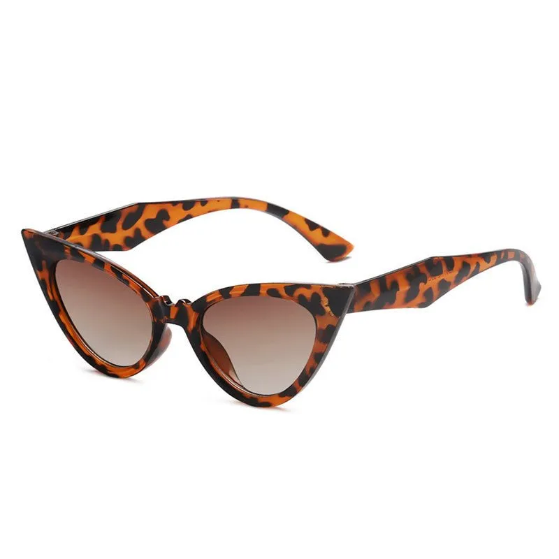 50s Style Cat Eye Full Rim Plastic Sunglasses