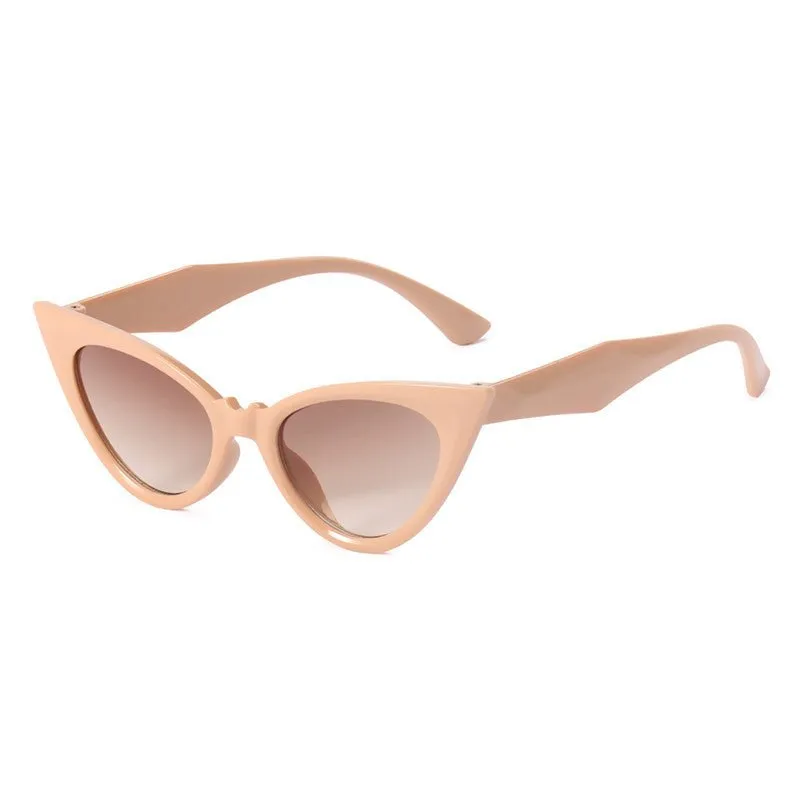 50s Style Cat Eye Full Rim Plastic Sunglasses