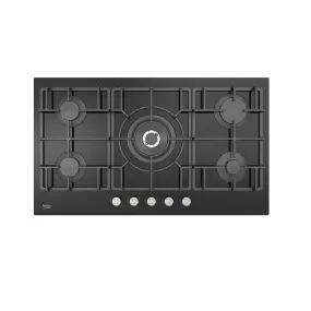 90cm Black Glass Gas Cooktop