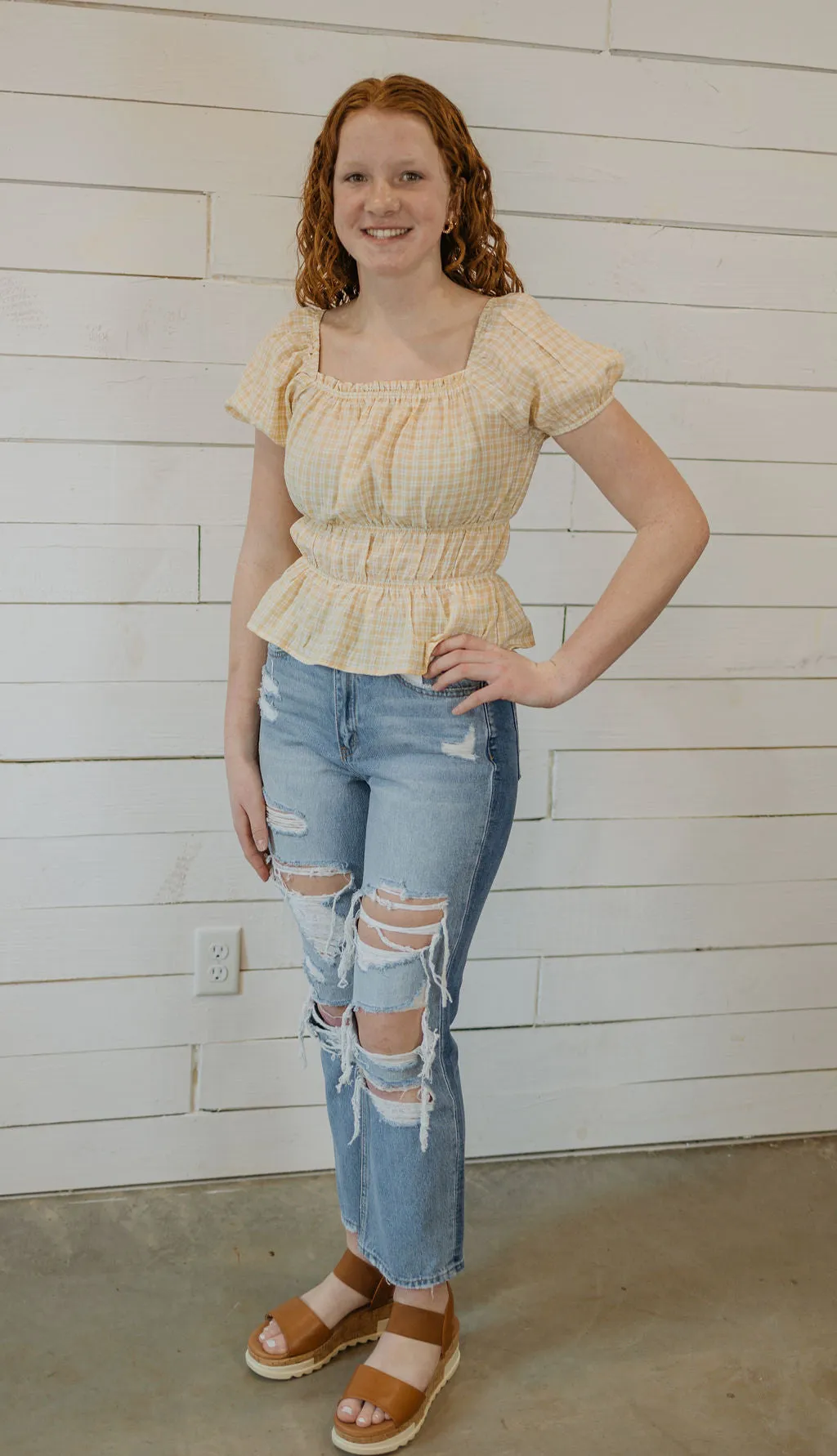 ALYSSA 90'S VINTAGE STRAIGHT DISTRESSED DENIM BY IVY & CO