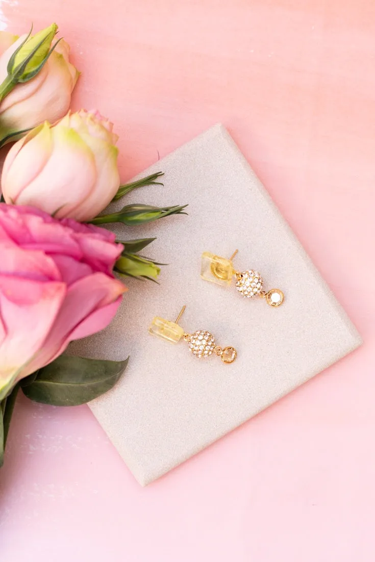 Amour Earrings in Pale Yellow