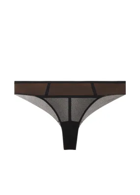 ANN Plus Black High-Waisted Mesh Hipster Panties