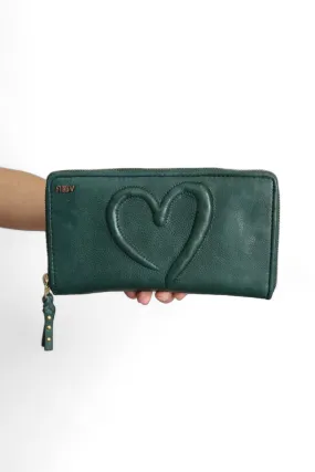 ART N' VINTAGE LOVE WALLET FOREST GREEN