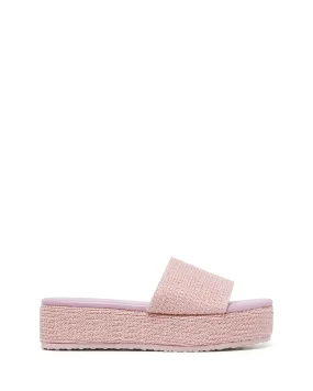 Avery Flatform Sandal Pink Raffia