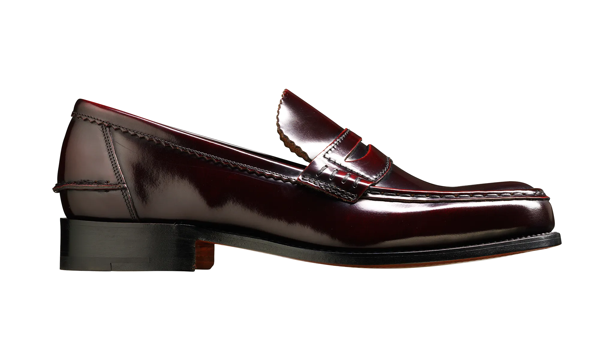 Barker Caruso Classic Penny Loafer  - Hi Shine Burgundy