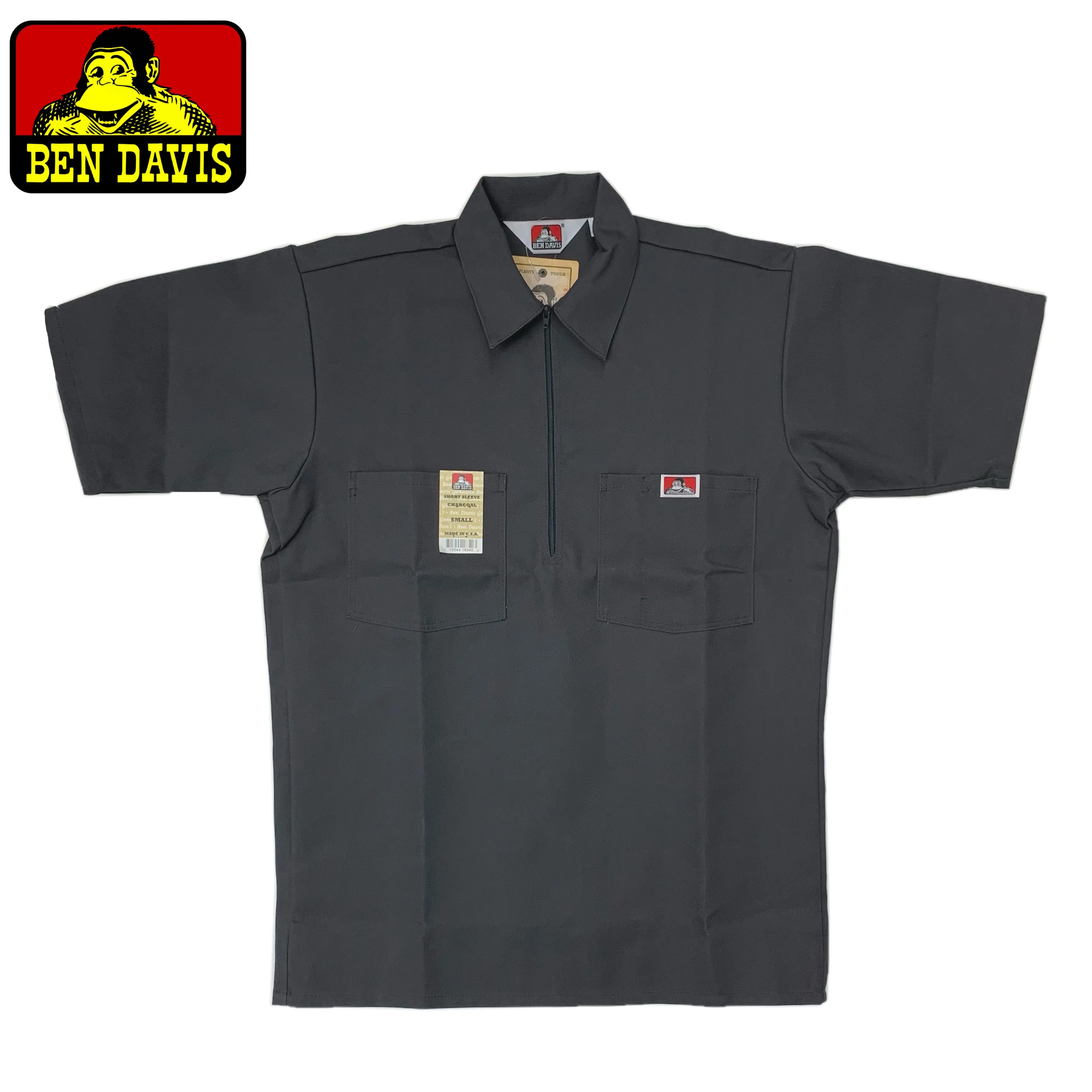 Ben Davis Short Sleeve Solid 1/2 Zip Shirt