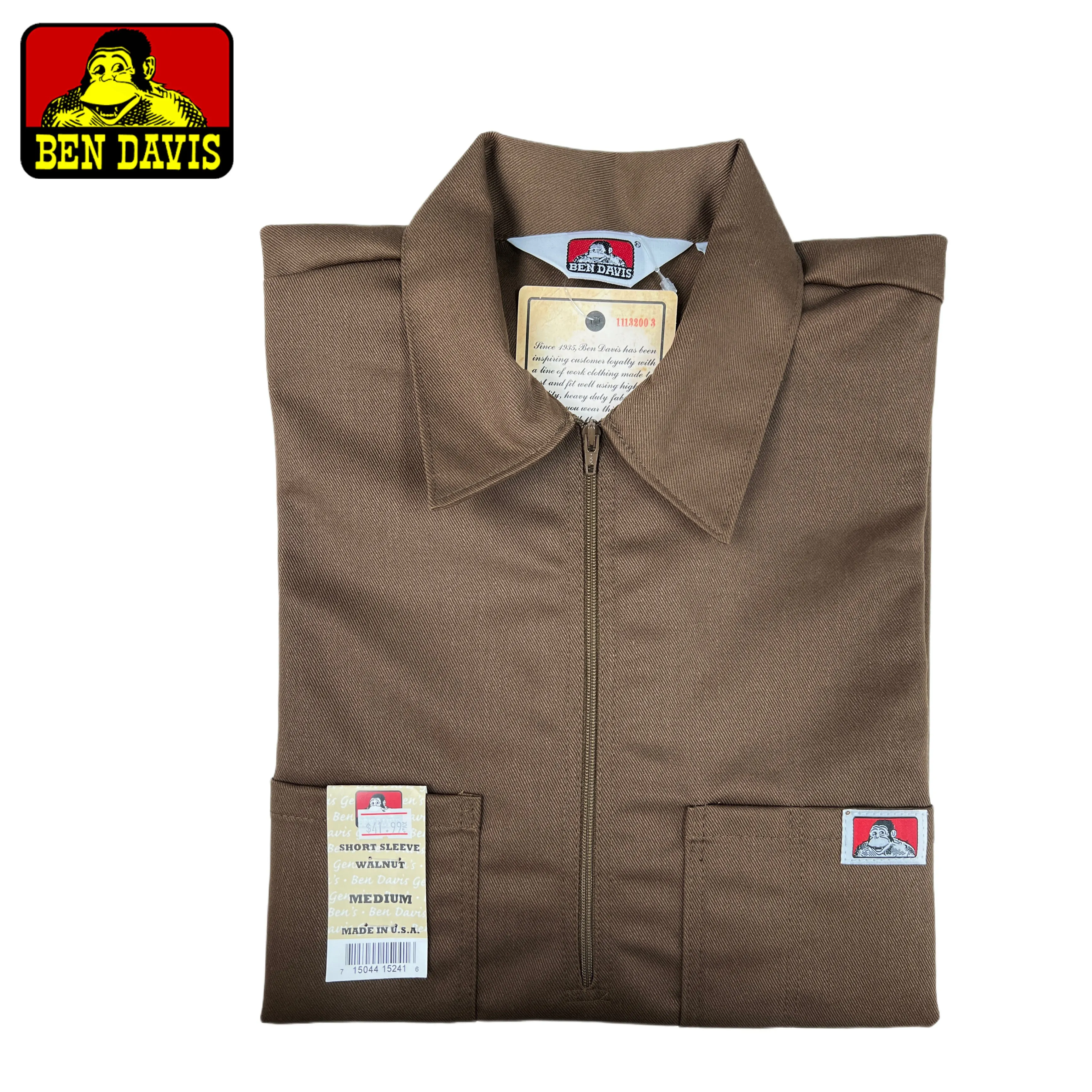 Ben Davis Short Sleeve Solid 1/2 Zip Shirt