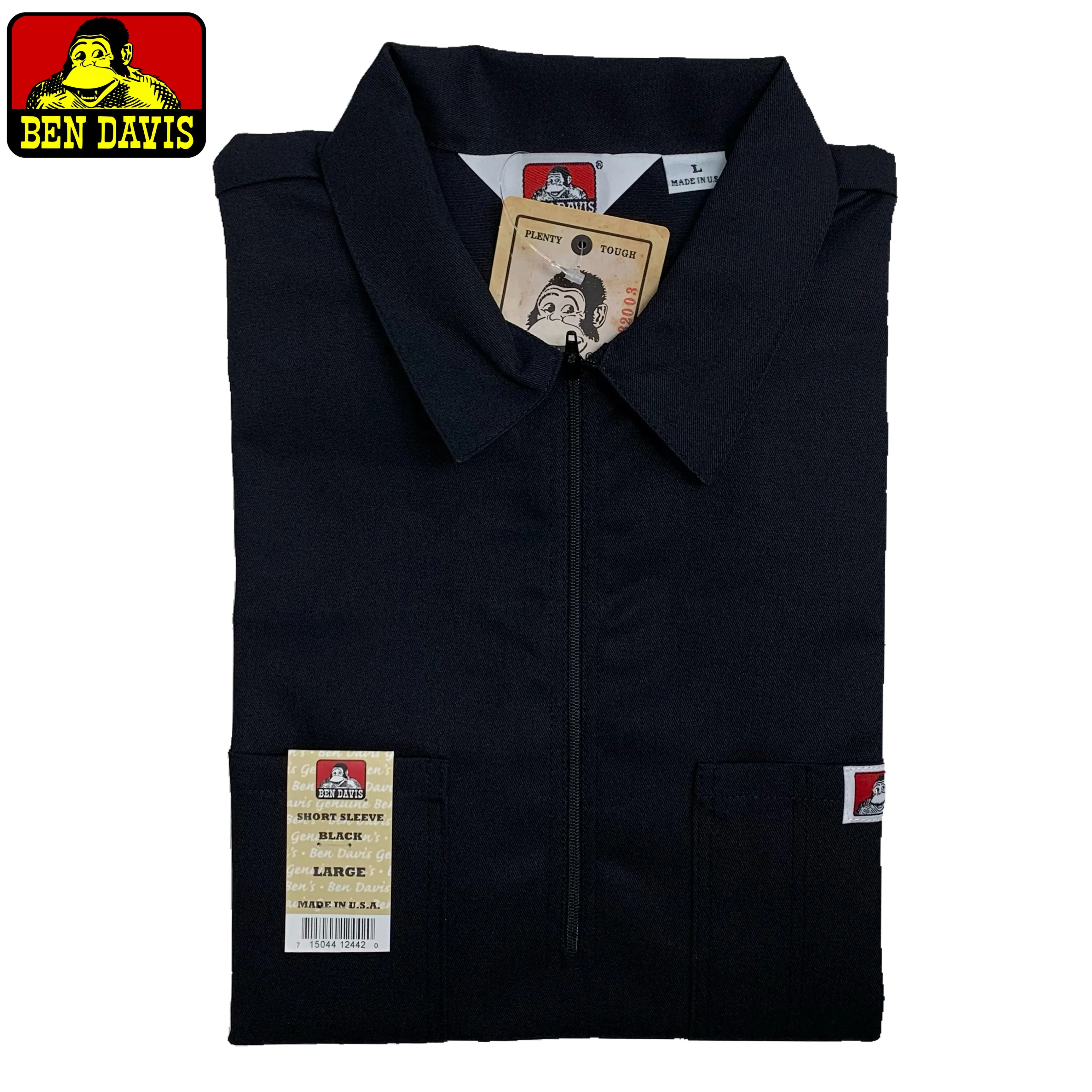 Ben Davis Short Sleeve Solid 1/2 Zip Shirt