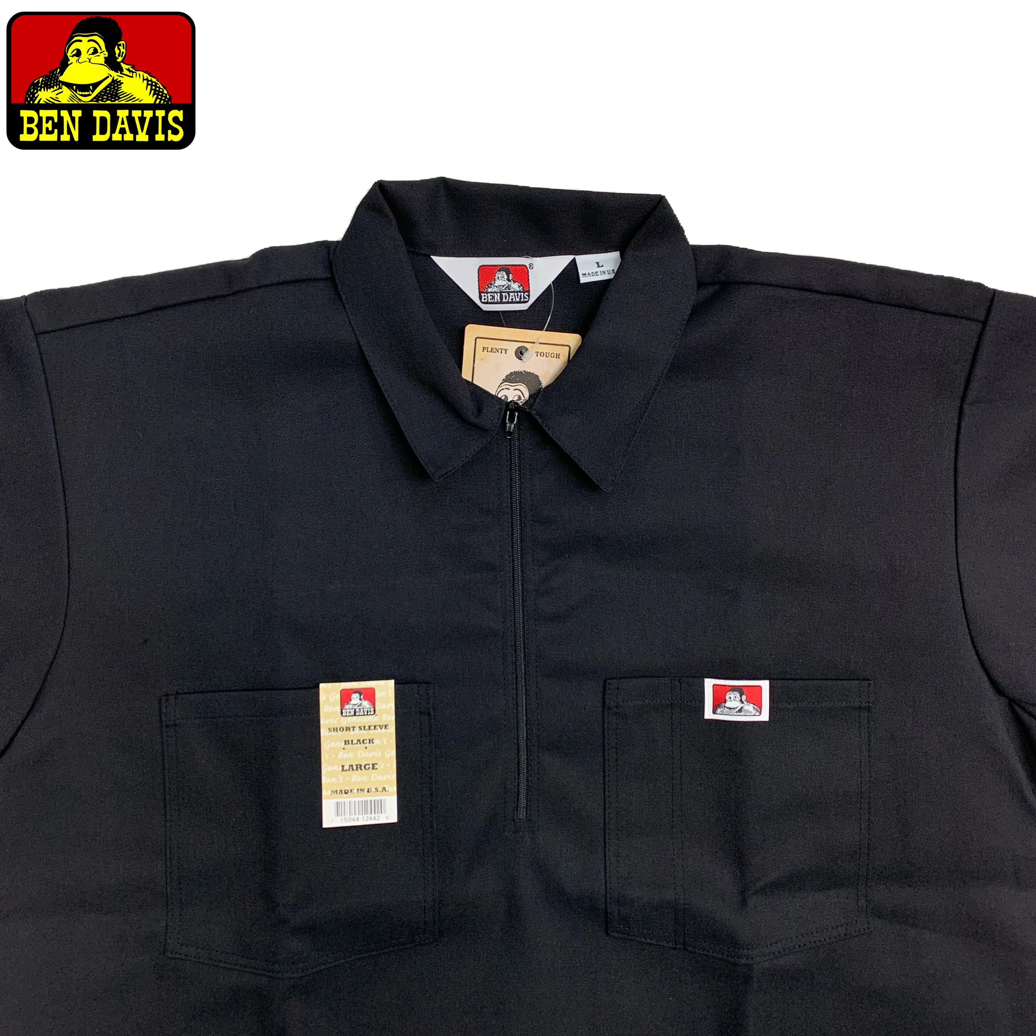 Ben Davis Short Sleeve Solid 1/2 Zip Shirt