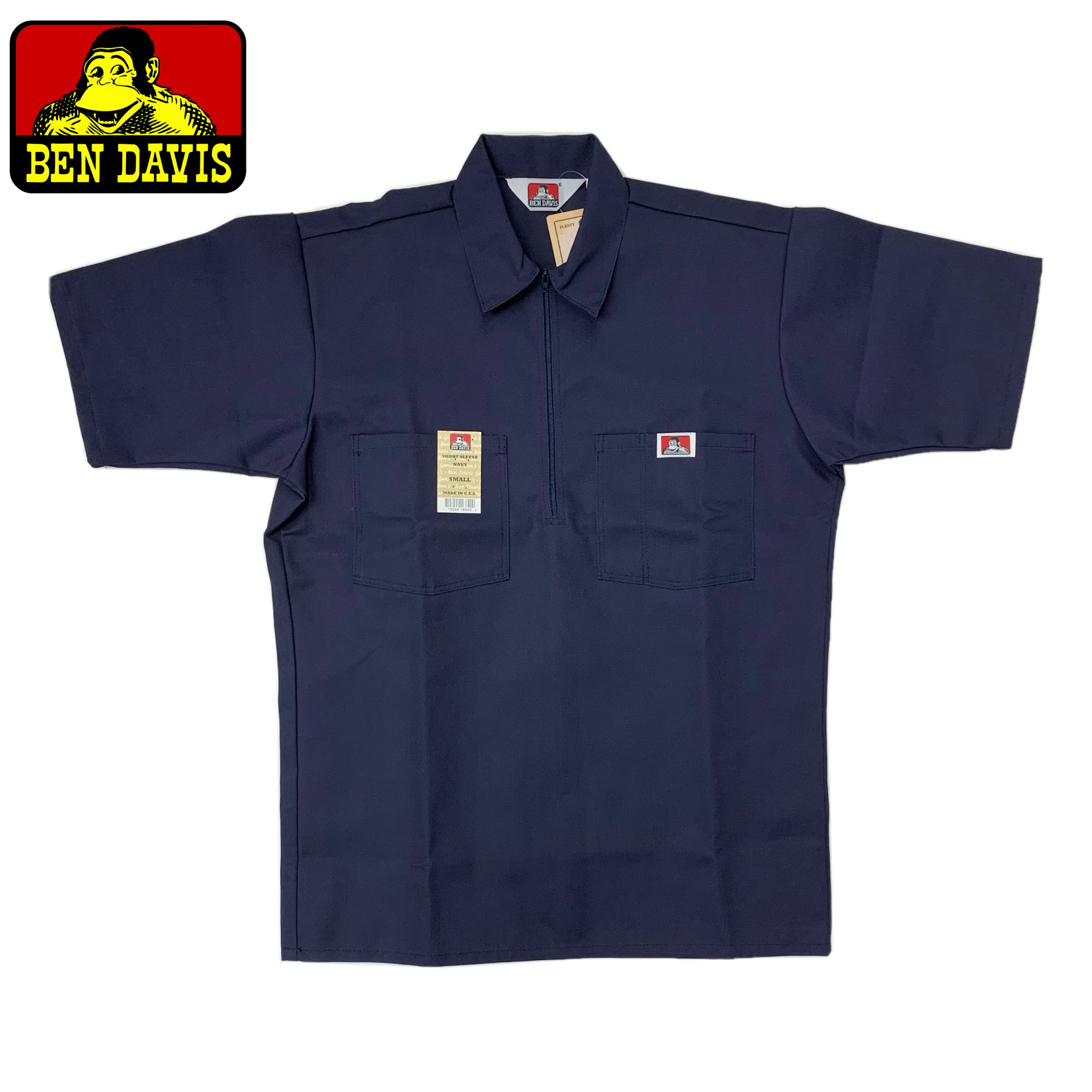 Ben Davis Short Sleeve Solid 1/2 Zip Shirt