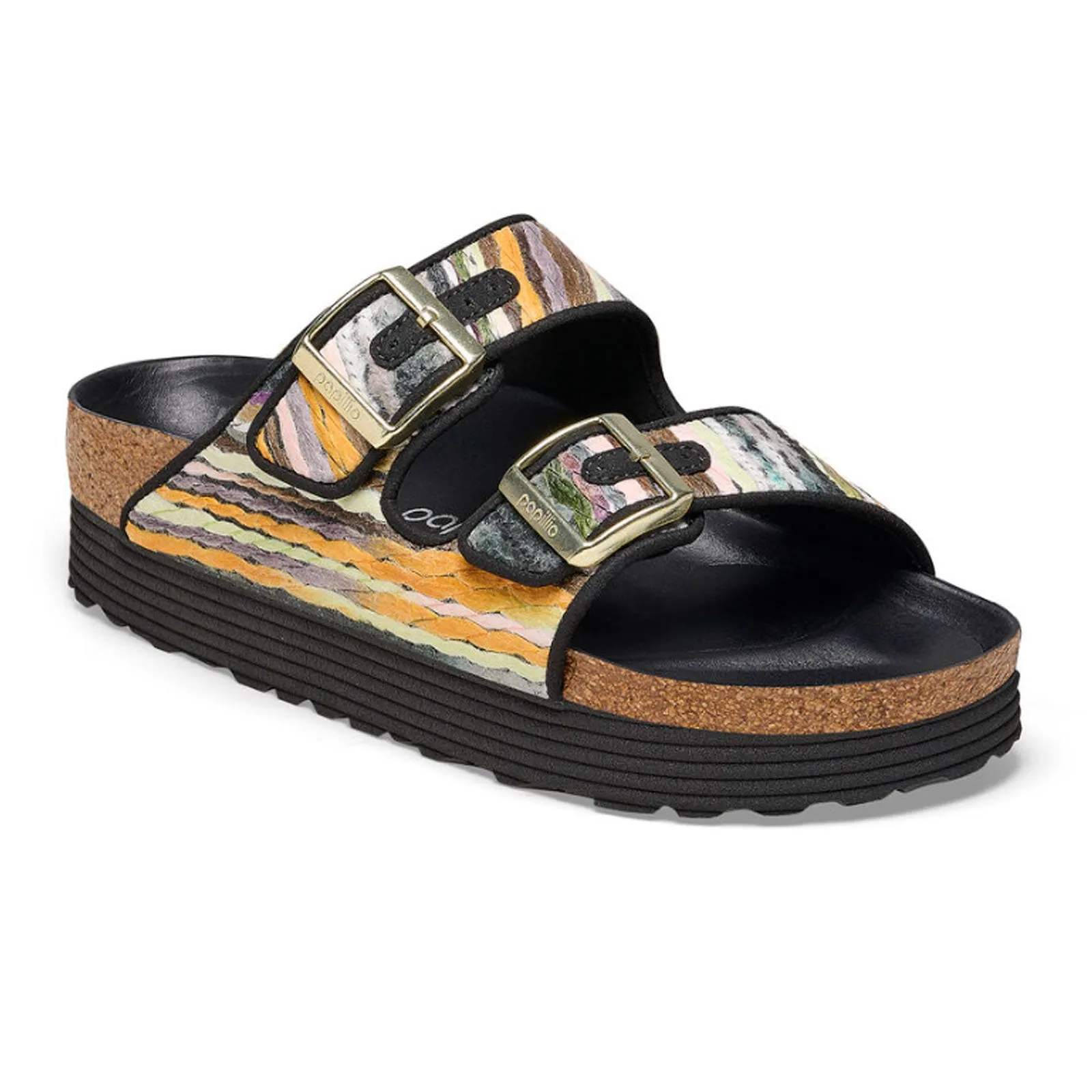 Birkenstock Arizona Chunky Slide Sandal (Women) - Multi Yarn Yellow Wool