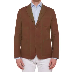 BOGLIOLI Galleria Brown Garment Dyed Waxed Cotton 4 Button Jacket 50 NEW US 40