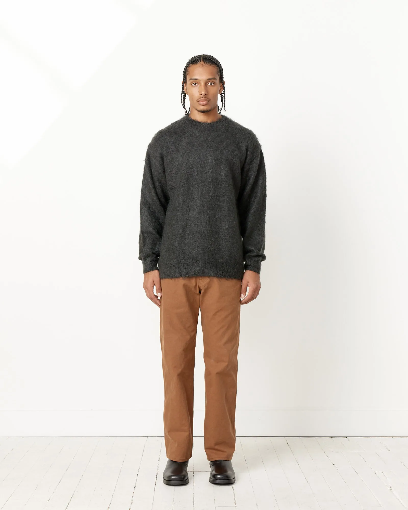 Brushed Mohair Knit Pullover