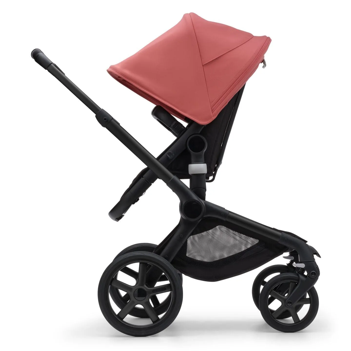 Bugaboo Fox 5, Cabriofix i-Size and Base Travel System - Black/Midnight Black/Sunrise Red