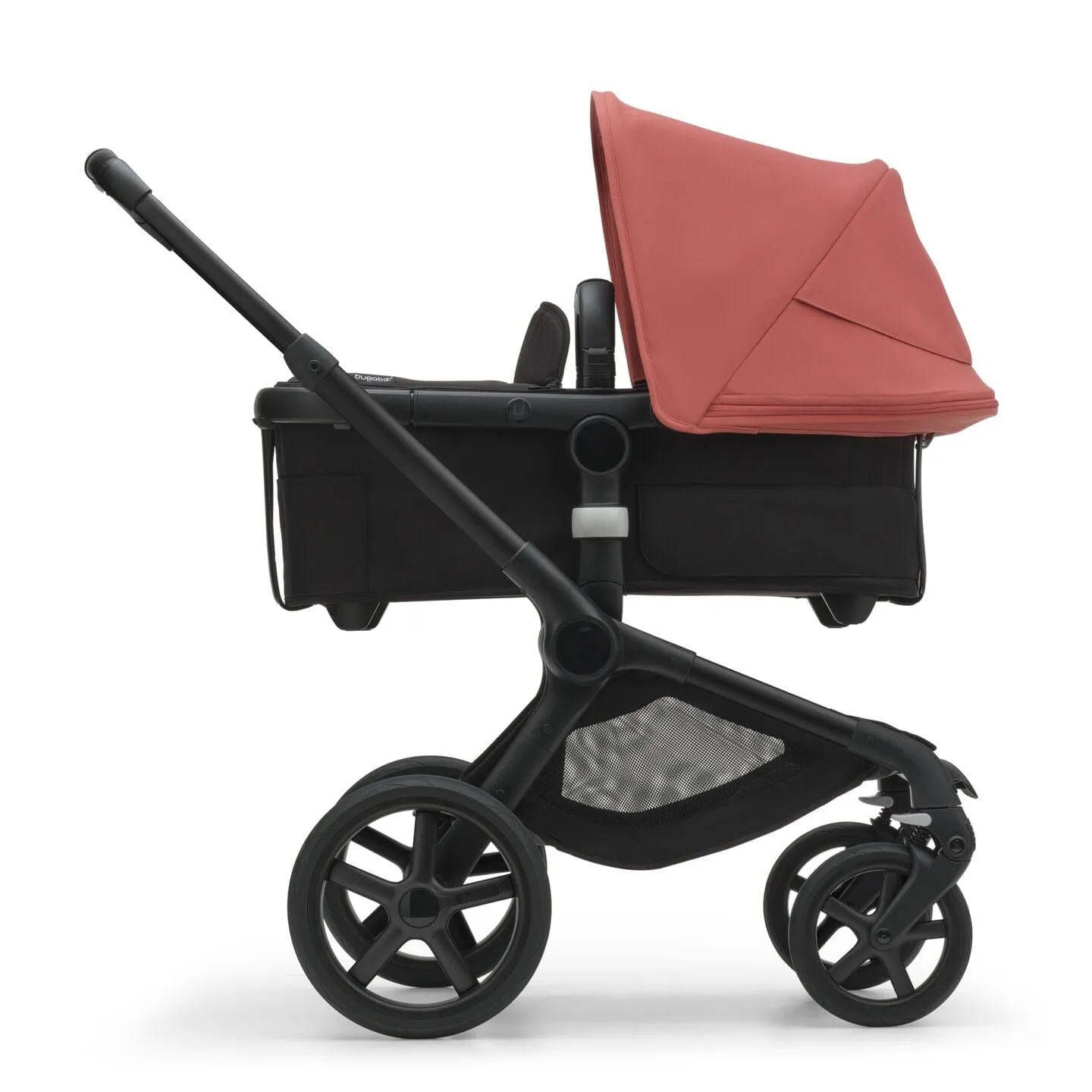 Bugaboo Fox 5, Cabriofix i-Size and Base Travel System - Black/Midnight Black/Sunrise Red