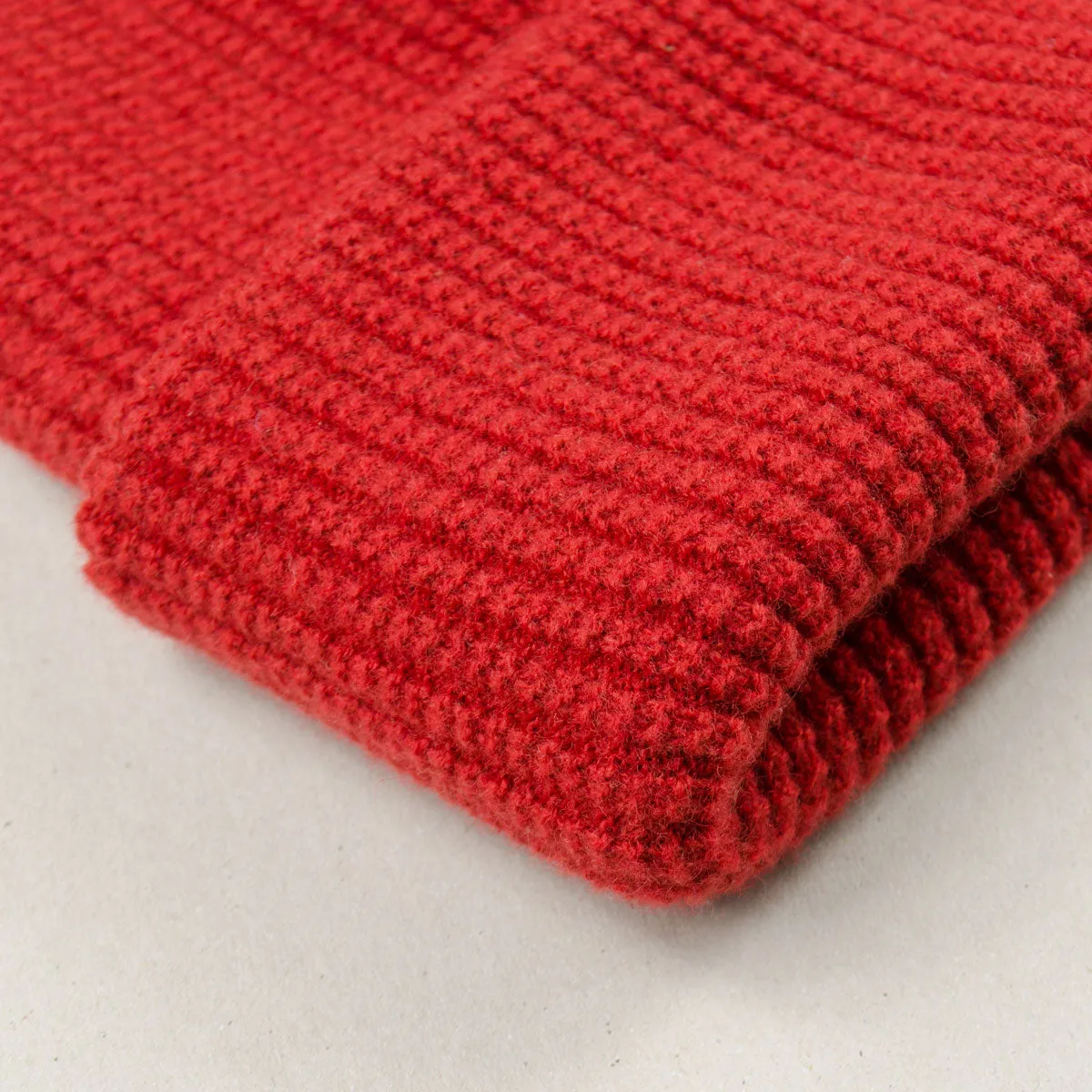 cableami - Waffle Beanie (30% Cashmere) - Brick