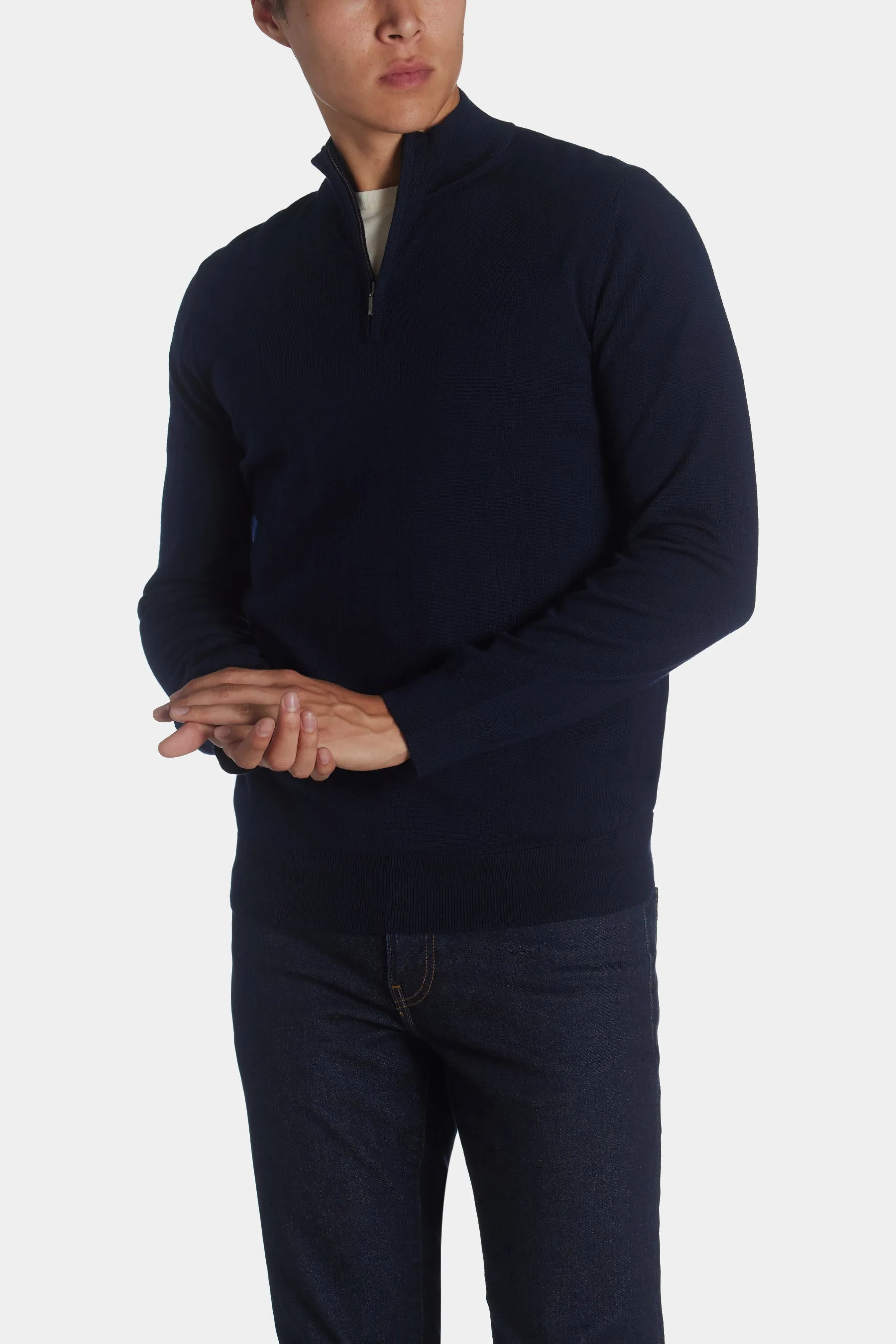 Cashmere Button Neck Jumper