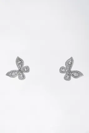 Cassandra Butterfly CZ Post Earrings