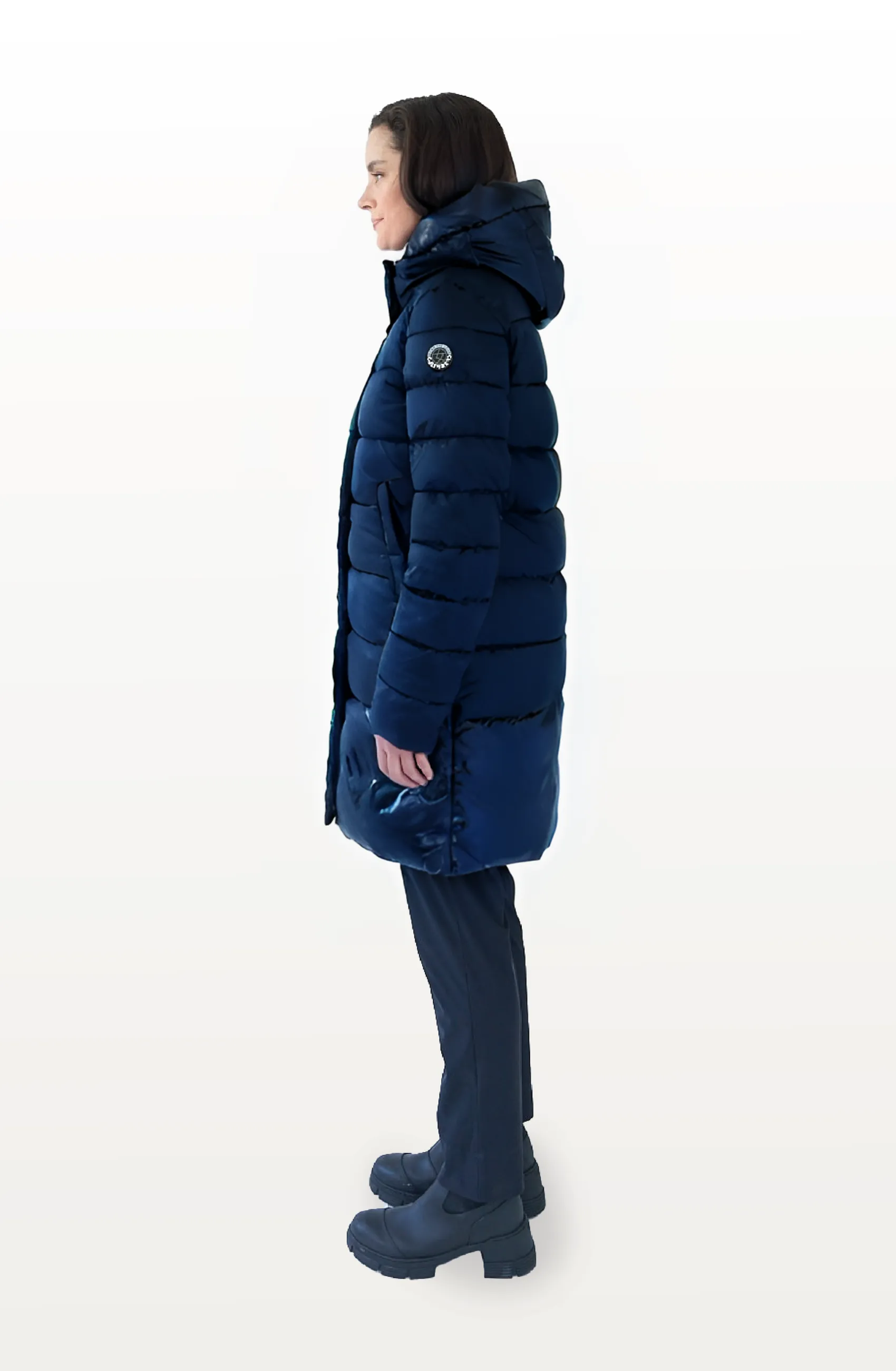 CHEPSTOW long navy blue puffer jacket