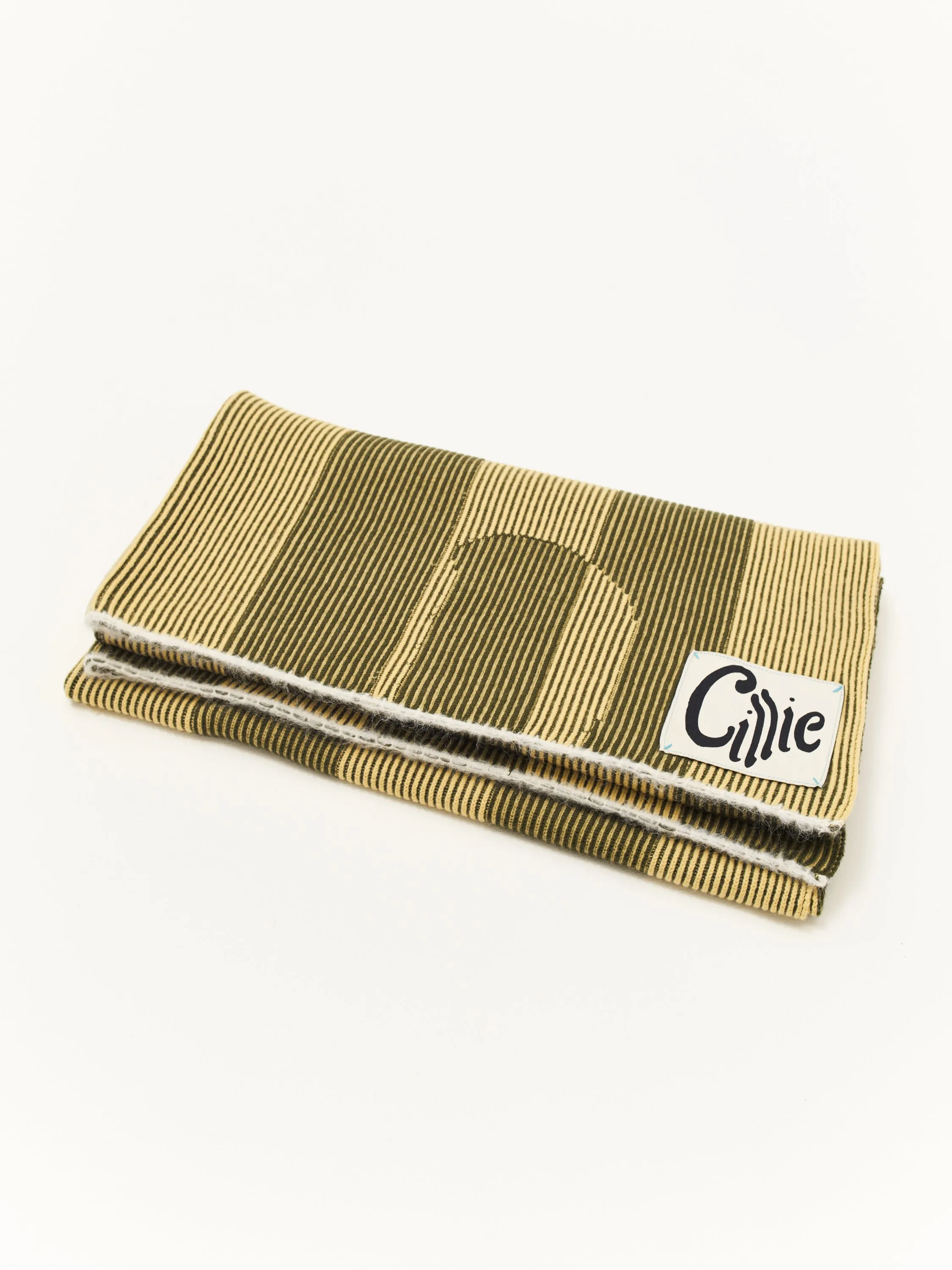 CILLIE - KNITTED INVERSE THROW - SEAWEED