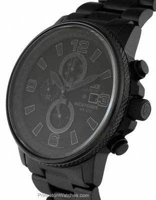 Citizen Eco-Drive Mens Nighthawk Flight Chrono - All-Black Design - 200M WR