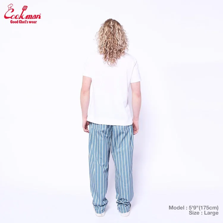 Cookman Chef Pants - Stripe : Malibu Blue