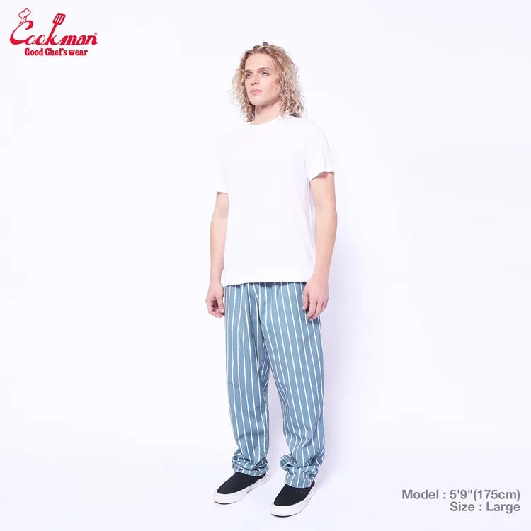 Cookman Chef Pants - Stripe : Malibu Blue