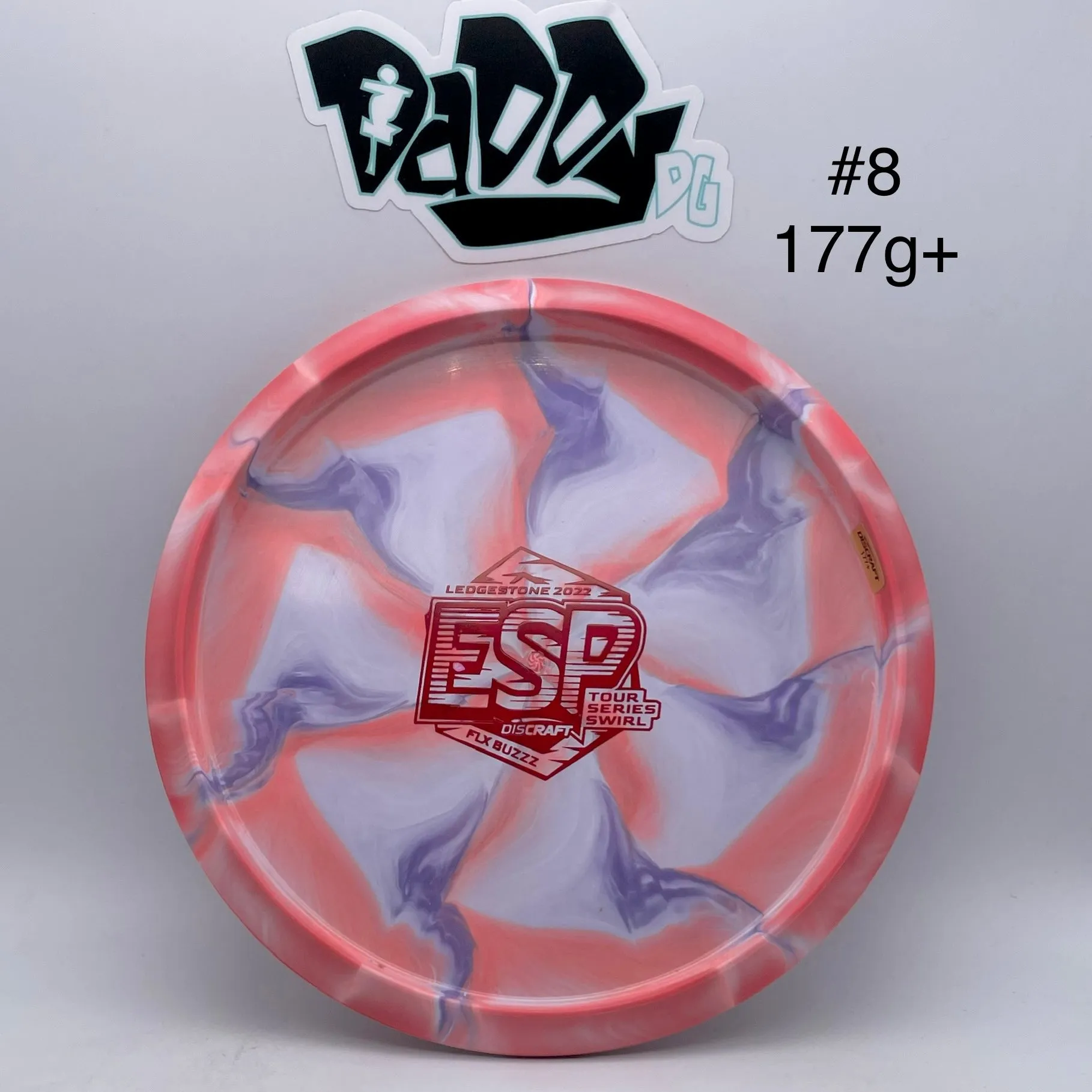 Discraft ESP Swirl Flx Buzzz 2022 Ledgestone Bottom Stamped Midrange