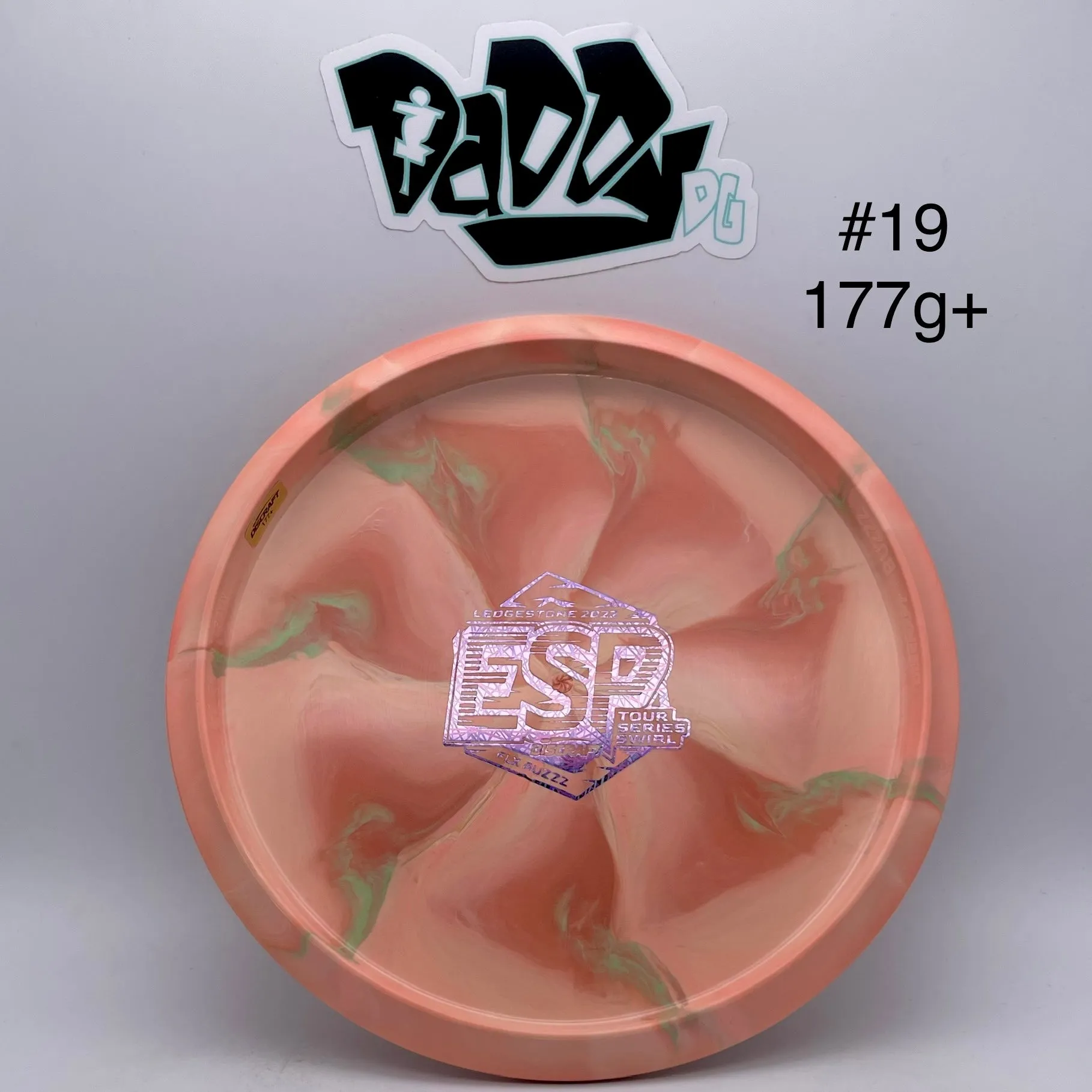 Discraft ESP Swirl Flx Buzzz 2022 Ledgestone Bottom Stamped Midrange