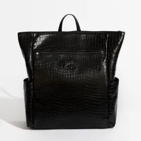 Ebony Croc Minimal Backpack