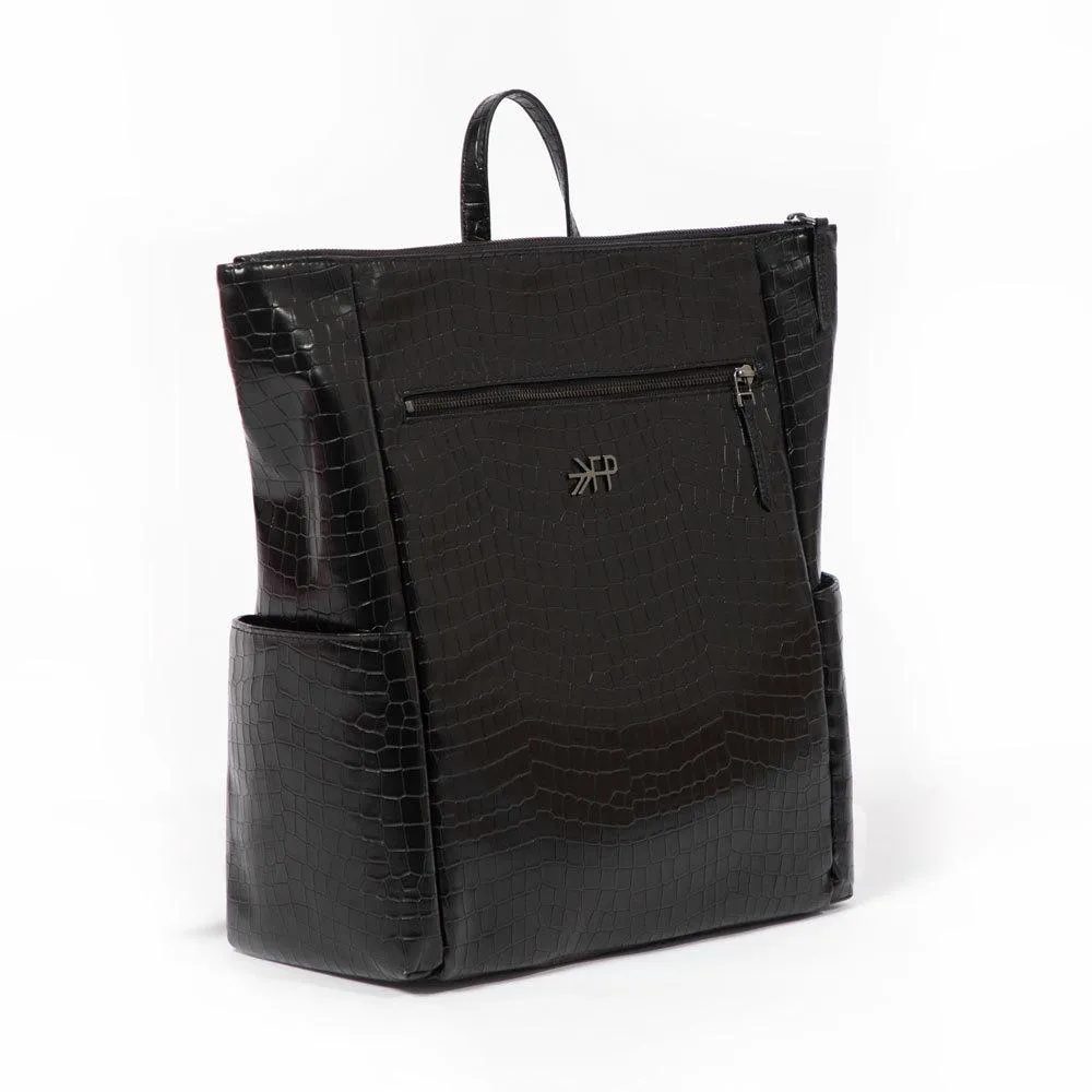 Ebony Croc Minimal Backpack