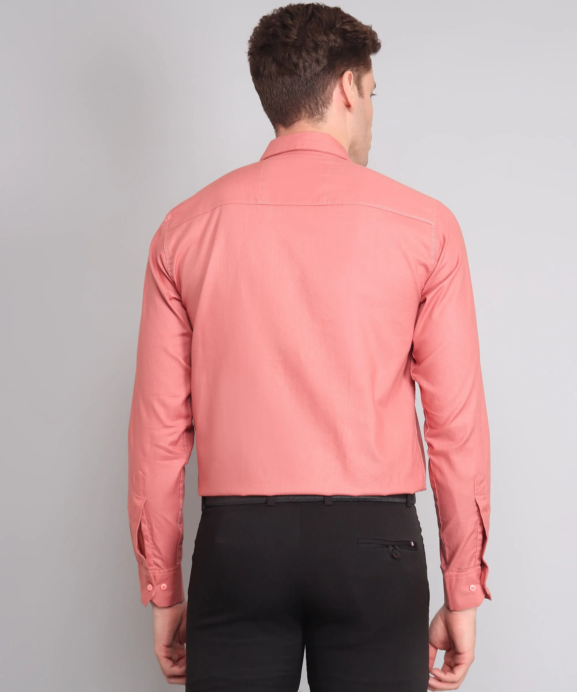 Exclusive TryBuy Premium Peach Button-Up Shirt for Men