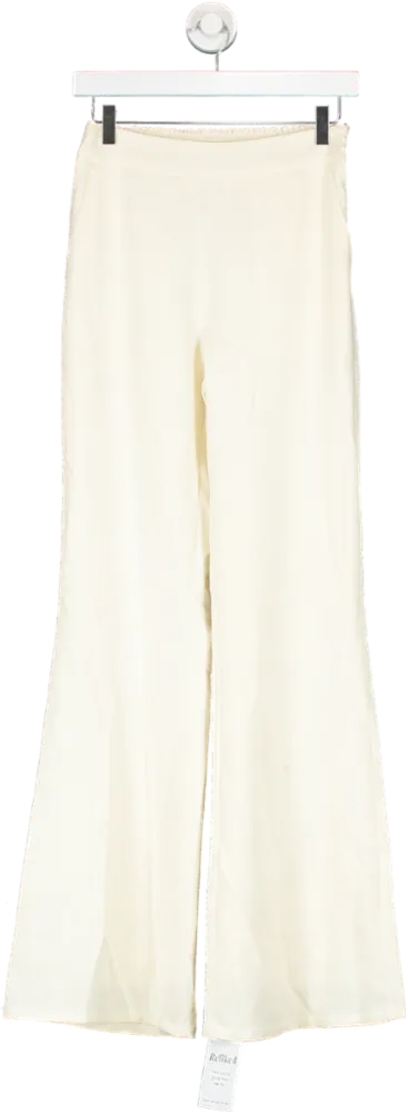 Fashion Nova Sasha Wide Leg Pant - Cream UK XS